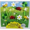 Torune Character Bento Picks, Honey & Flower Picks, Set of 16, ABS