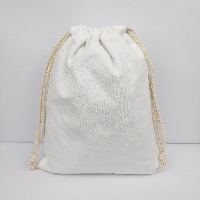 Umweltfreundliche Baumwoll-Kordelzugtasche - Leere Geschenkverpackung aus reiner Baumwolle