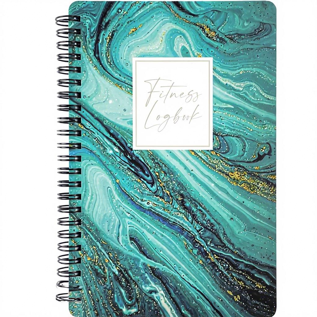 Henry Ciano Fitness Training Budget Planner Loose Leaf Notebook Fabric Cover Folded Leaflet Binding 25 Sheets Gift for Sports