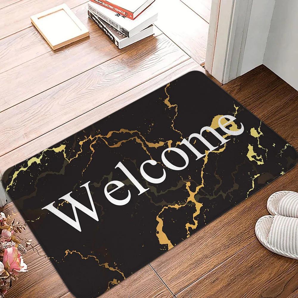 Marble Ink Texture Welcome Entrance Doormat Home Decor Kitchen Hallway Runners Rugs Bathroom Non-slip Floor Mat Indoor Doormat