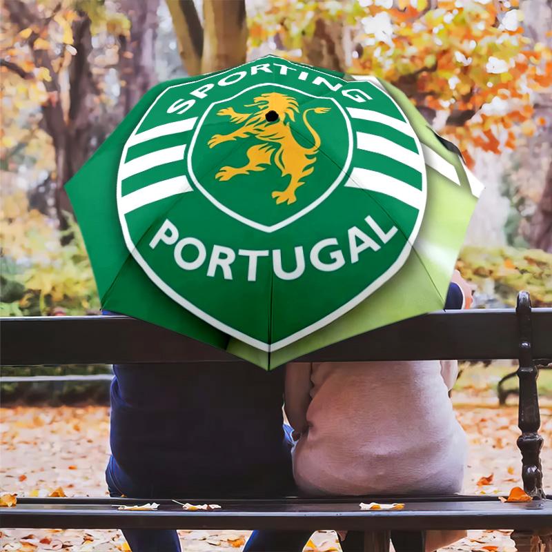 SCP Portugal: Green Gold Pride Folding umbrella travel Portable light outdoor Three folds