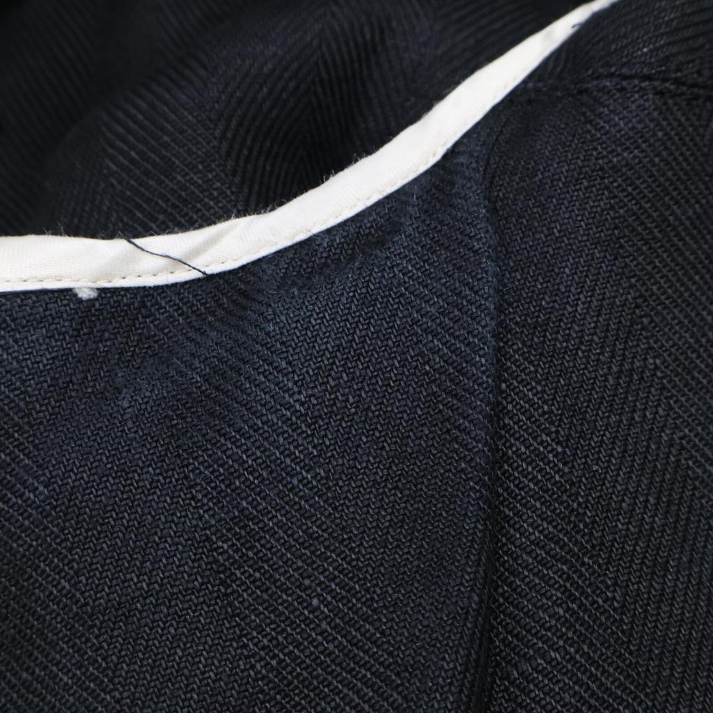 chaos CH007016ER Black Linen Double Breasted 4B Tailored Jacket Jacket F blackUsed