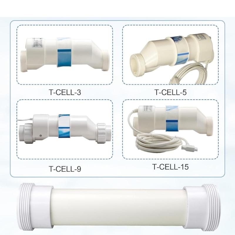 Pool Valves Connector Plastic Swimming Pool Salt Cell Bypass Adapter Suitable for T Type Chlorinator Replacement Unit