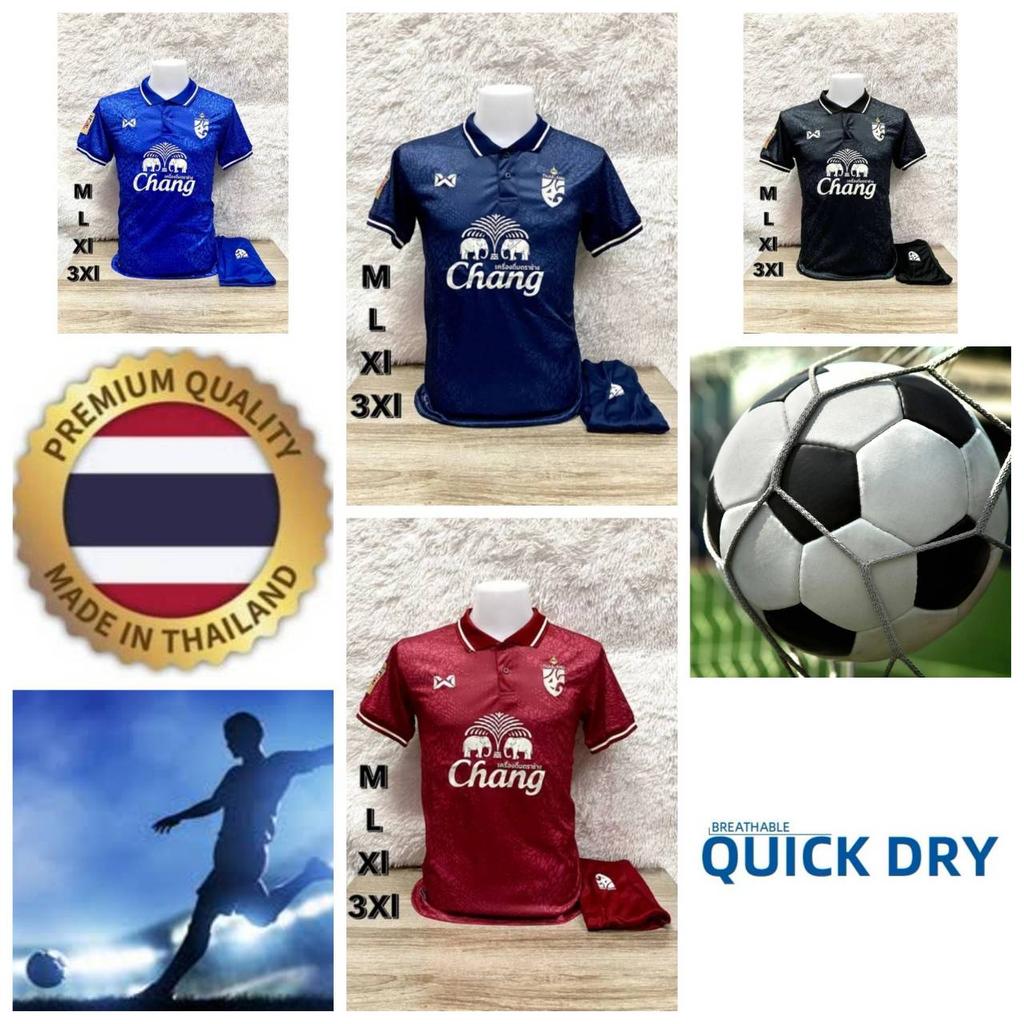 THAILAND National Football Soccer Vintage Shirt Polo Unisex Men Women Training JERSEY Print Quick Dry Short Sleeve Uniform Elephant Flag Badge Logo