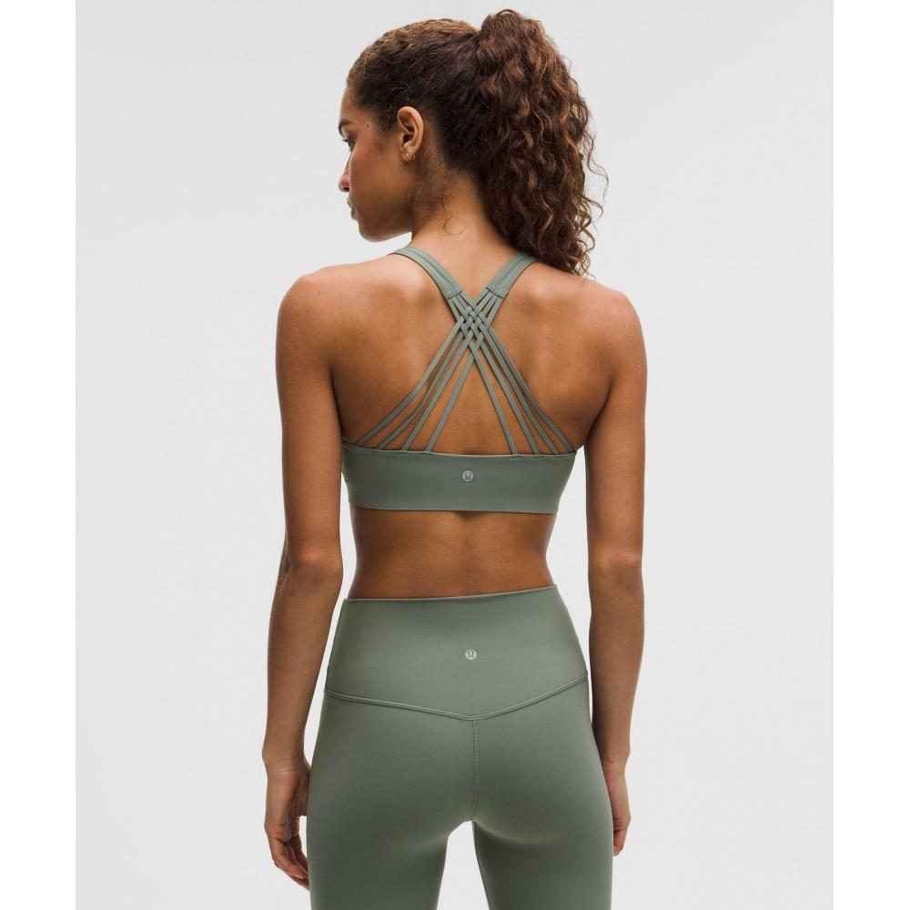 Lululemon Flexyflex StrAppy YogA BrA  Light Support  A C Cups Willow leAf