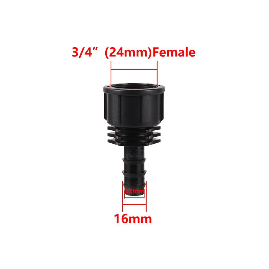 5Pcs 1/2 3/4 Female Male Thread to 16mm 20mm Hose Barb Straight Connector Garden Irrigation Water Pipe Coupling Reducing Adapter