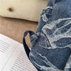 Denim Camouflage Backpack Casual Style Unisex School Bag Fashionable Travel Rucksack
