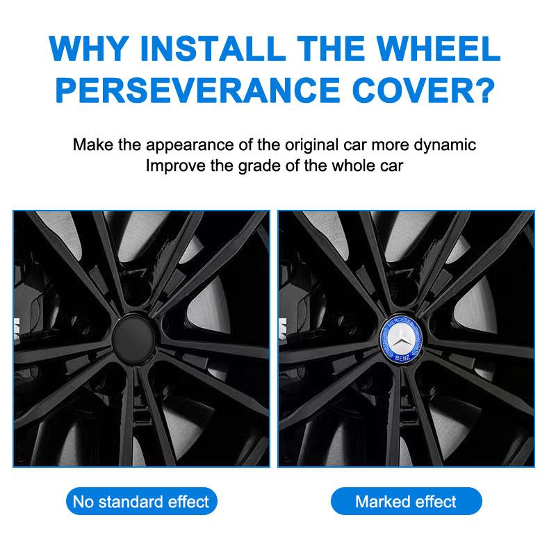IJZN6 4pc 56/60mm Auto Wheel Center Cover Badge Stickers Hub Cap Stickers For Mercedes Benz C43 C63 C55 C Class AMG C180 C200 C220 C30