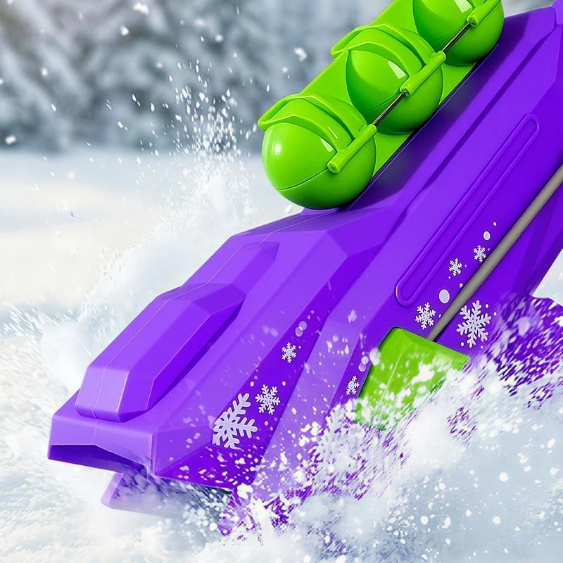 Snowball Launcher Triple Barrel Snow Gun Winter Outdoor Snow Fight Toy Parent Child Interactive Snow Play Tool For Kids Adults