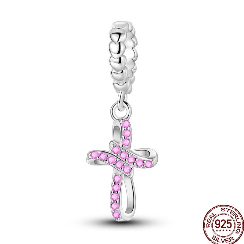 Copper Cross Bible Blessing Charms Celtic Knot Star Valknut Bead Fit Original Bracelet For Women Fine Jewelry Gift