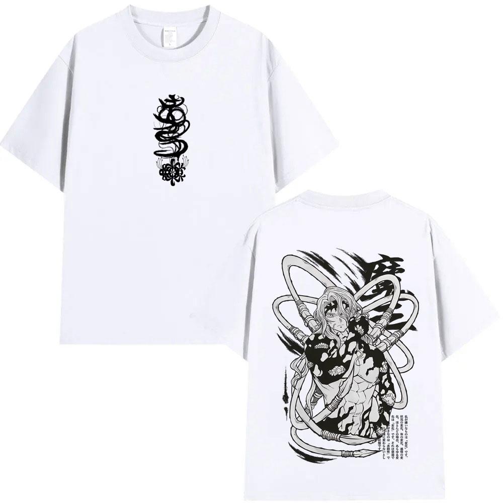 Anime Demon Slayer Kibutsuji Muzan Graphic Print T Shirts Men Women Cartoon Fashion Oversized Tshirt Mens 100 Cotton Tshirts
