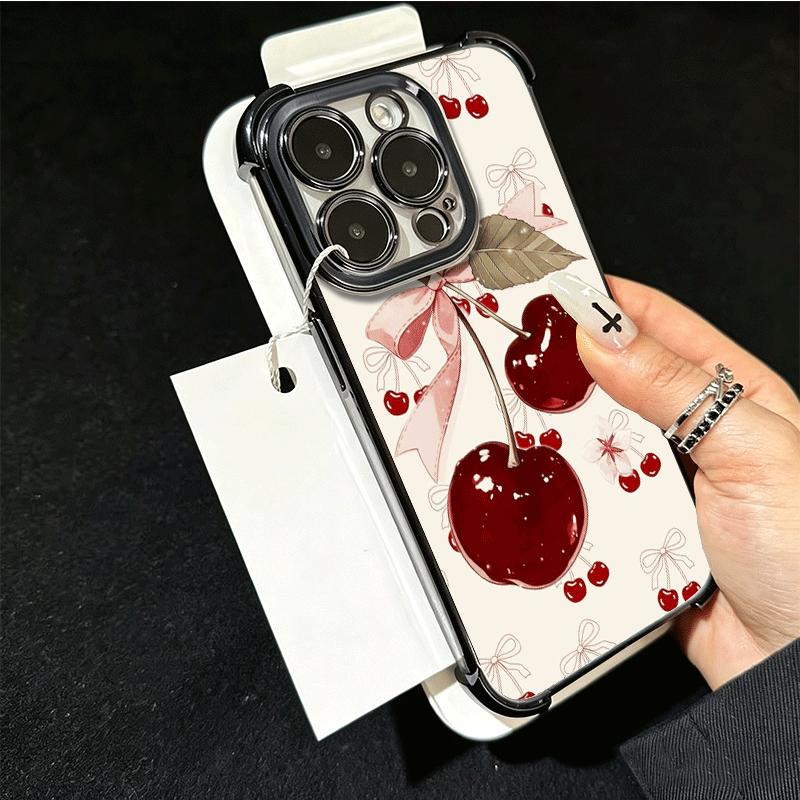 Cherry Bow Sweet Soft Phone Case For Xiaomi Poco X7 X8 Pro Max X6 X5 X3 F8 Ultra F7 M8 M7 M5S Redmi 15C 15A 15 14C 13C 12C 13 12