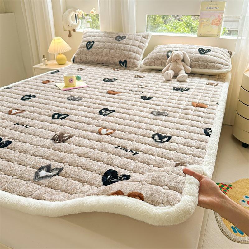 Saltea din bumbac catifea lapte pentru uz casnic, saltea din catifea coral de iarnă pentru căldură și îngroșare