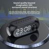 Clock Alarm Bluetooth Radio Dimmer Nap Timer With Color Night Light For Bedroom
