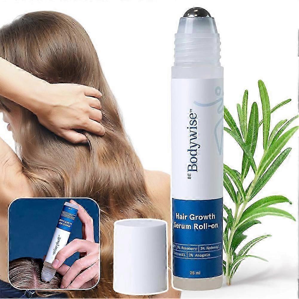Be Bodywise Hair Growth Serum Roll On - Natural Scalp Treatments For Hair Loss Growth, Convenient Roller Ball Applicator for All Hair Types