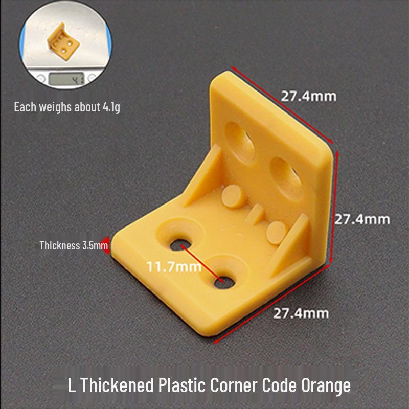 Diswei L-Shaped Plastic 90° Corner Bracket for Shelves and Cabinets