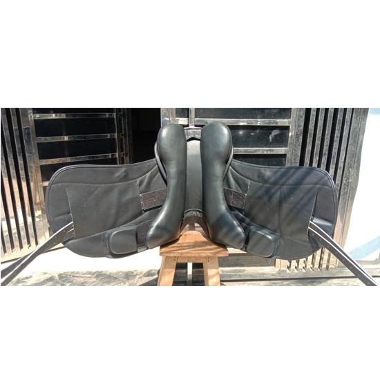 Kožené drezurní monoflap sedlo s vyměnitelnými komorami, Velikost 17", 17.5", 18"