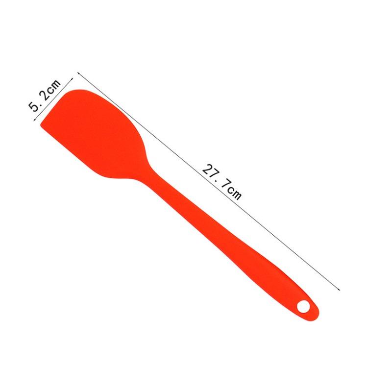 1pc Large Heat-Resistant Flexible Silicone Baking Spatula, Random Color, Easy To Clean, Kitchen Baking Tool, Cream Scraper