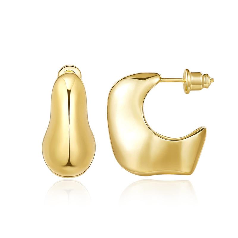 Irregular Geometrrings For Women Retro French Earrings Design Simple Temperament Senior Fashion Jewelry Gift