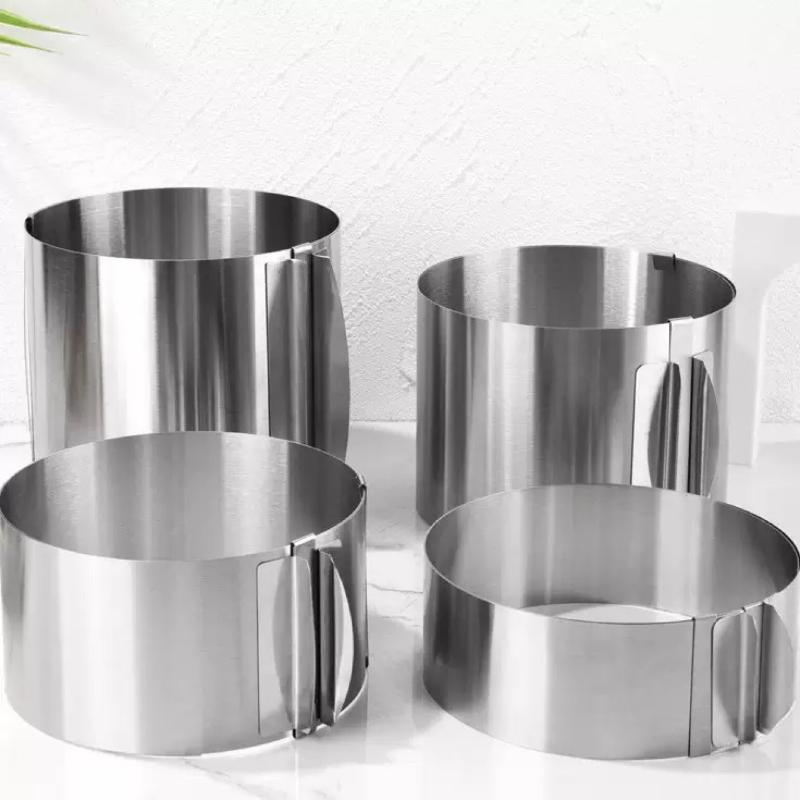 1Pcs Stainless Steel Telescopic Mousse Ring Circle Mold Rustproof Adjustable Mousse Cake Ring For Easy Release Baking Ring Tools