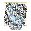 5 Sheets Arabic Number Stickers 1 Inch Number Stickers Waterproof Vinyl Self-adhesive Removable Office Home Cup Decoration Lable