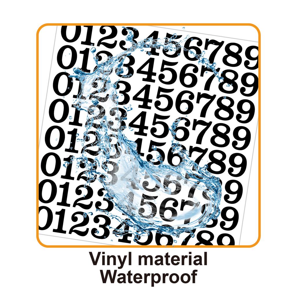 5 Sheets Arabic Number Stickers 1 Inch Number Stickers Waterproof Vinyl Self-adhesive Removable Office Home Cup Decoration Lable