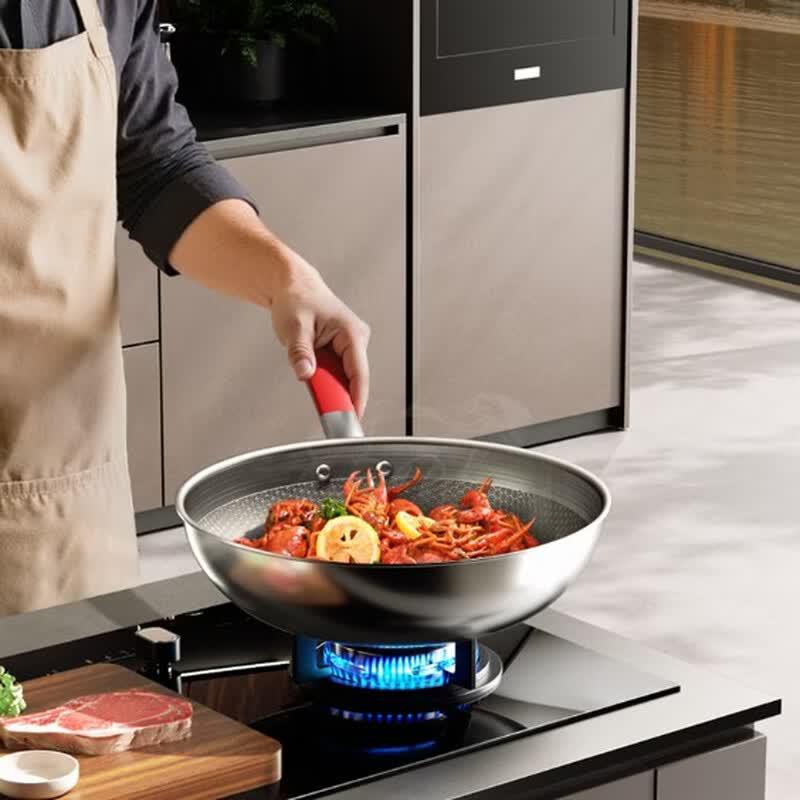 KOBACH Pure Titanium Honeycomb Non-Stick Wok