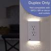 Outlet Cover Wall Socket Plate Double Led Night Light Sensor Coverplate Plug