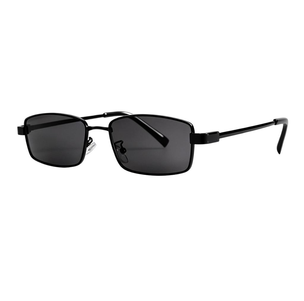 Retro metal box feeling small frame versatile sunglasses Internet celebrity fashion outdoor sunscreen sunglasses advanced sense