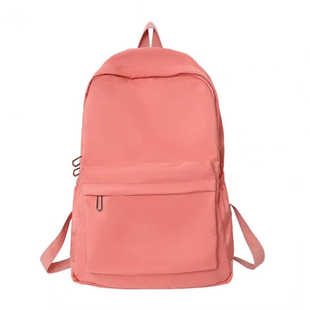 Damen-Schultasche, wasserdicht, große Kapazität, Schulrucksack, glatter Reißverschluss, einfarbig, für Teenager und Mädchen, lässiger Tagesrucksack, Studentenversorgung