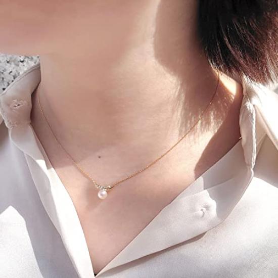 Náhrdelník Wisp K10 ze žlutého zlata Akoya Pearl Diamond [WISP] (FPCWP21717)