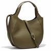 Le Foulonné Embossed Logo Leather Shoulder Tote Bag Women Bags Green 10328021M17