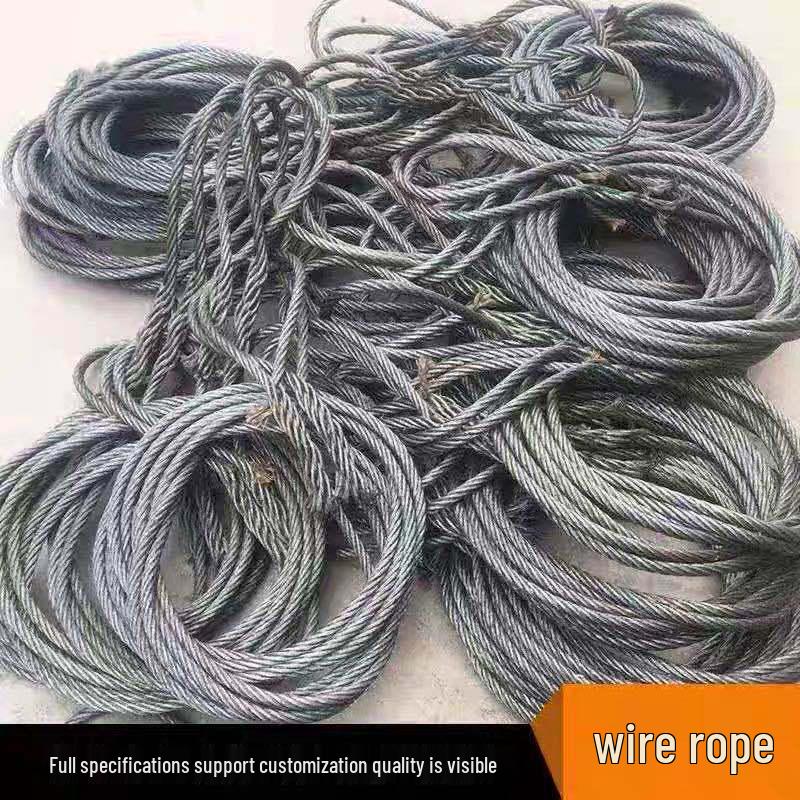 14mm/16mm/18mm Double Loop Braided Steel Wire Rope Sling for Lifting and Rigging
