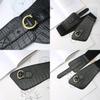 Womens Wide Leather Belt With Stitching Detail For Elegant Casual And Formal Outfits