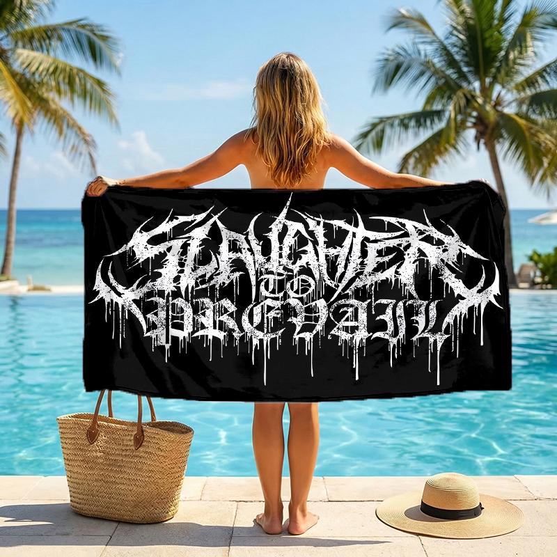 Slasher Prevail Black Metal Fashion Beach Towel: Ideal for Summer Adventures Soft, absorbent and quick drying suitable for swimming and bathing