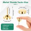 30 Sets of Thumb Tacks for Wall, Magnetic Push P, Gold Thumbtacks, Cute Flat Tacks for Cork Board, Magnetic P for Bulletin Board, Gold Flat Push P