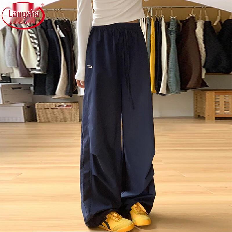 

Women s Loose High-Waist Workwear Wide-Leg Pants L
