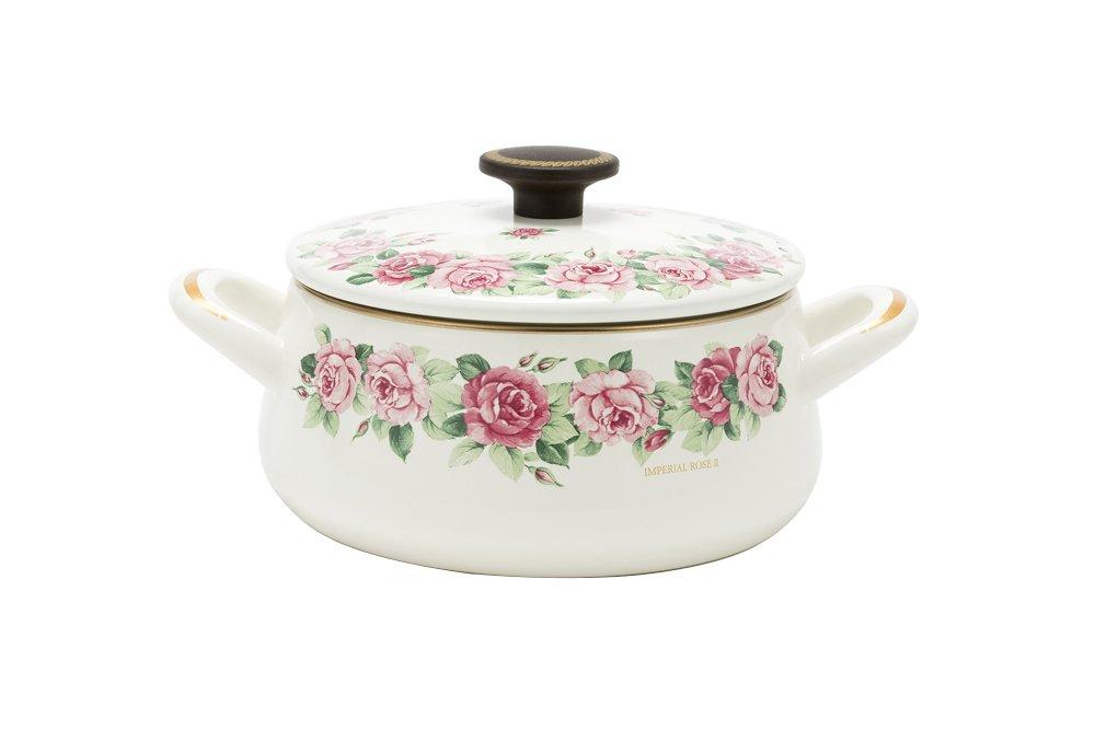 

Fuji enamel pot Imperial Rose II 20cm double-handed SIR-20W