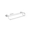 White Aluminum Bathroom Towel Rack Wall-mounted Single/Double Towel Rod Toilet Towel Storage Rack Bathroom Accessories