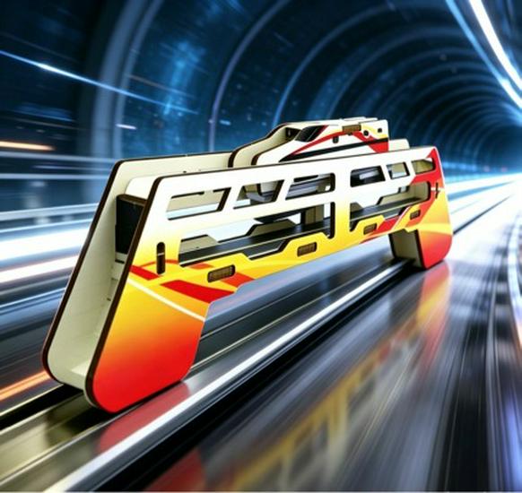 DIY Physics Toy Kit: Magnetic Levitation Train for Primary School Science Experiments Color Printed Version