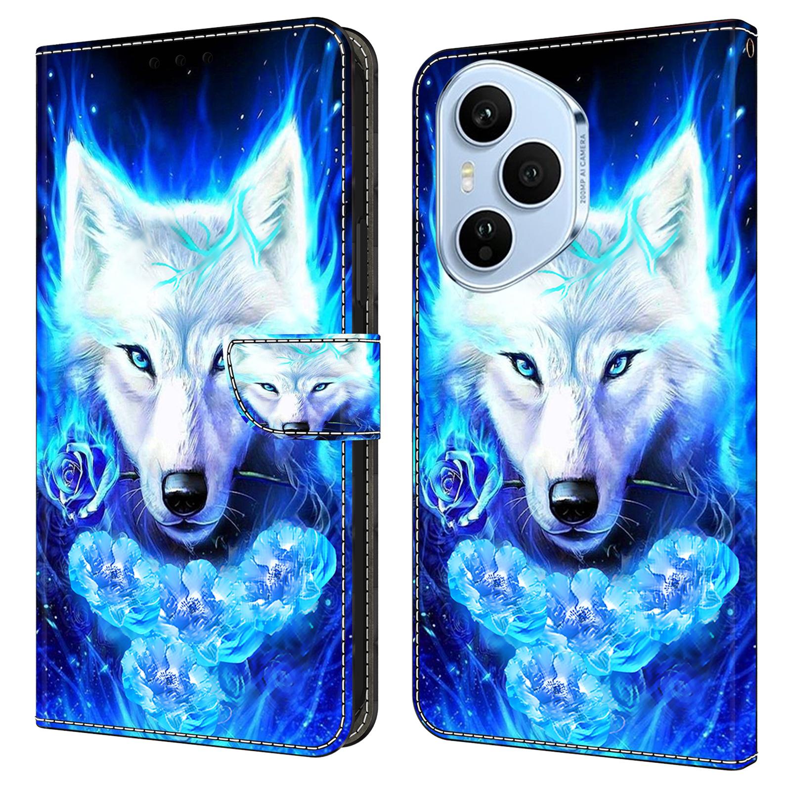 

Для Honor 400 Pro 5G (Глобальний) Шкіряний чохол з друком візерунка Гаманець Підставка Відкидна кришка для телефону A