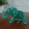 2 PEÇAS Estátua Escultura de Elefante Cor Jade Pedra Resina Animais Enfeites Feng Shui Fortuna Riqueza Figuras Decoração de Escritório Casa