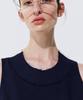 WNDERKAMMER Color-Block Sleeveless Crop Top_Navy