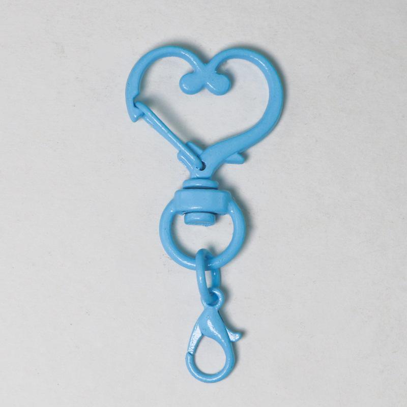 Colorful Handmade Heart Keychain: DIY Jewelry Pendant & Bag Accessory синий