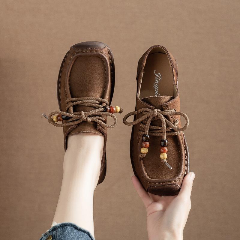 New Retro Shoes, One-foot Flat Soft-soled Casual Single Shoes for Women