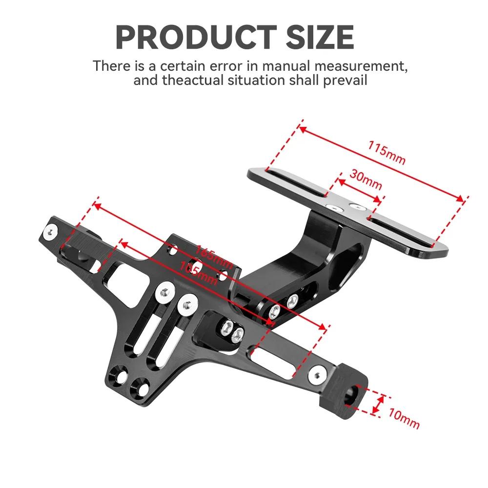 Motorcycle Adjustable Tail Eliminator License Plate Bracket Turn Signal Light For Yamaha Honda Bmw Suzuki Cfmoto Mt07 Mt09 Fz07