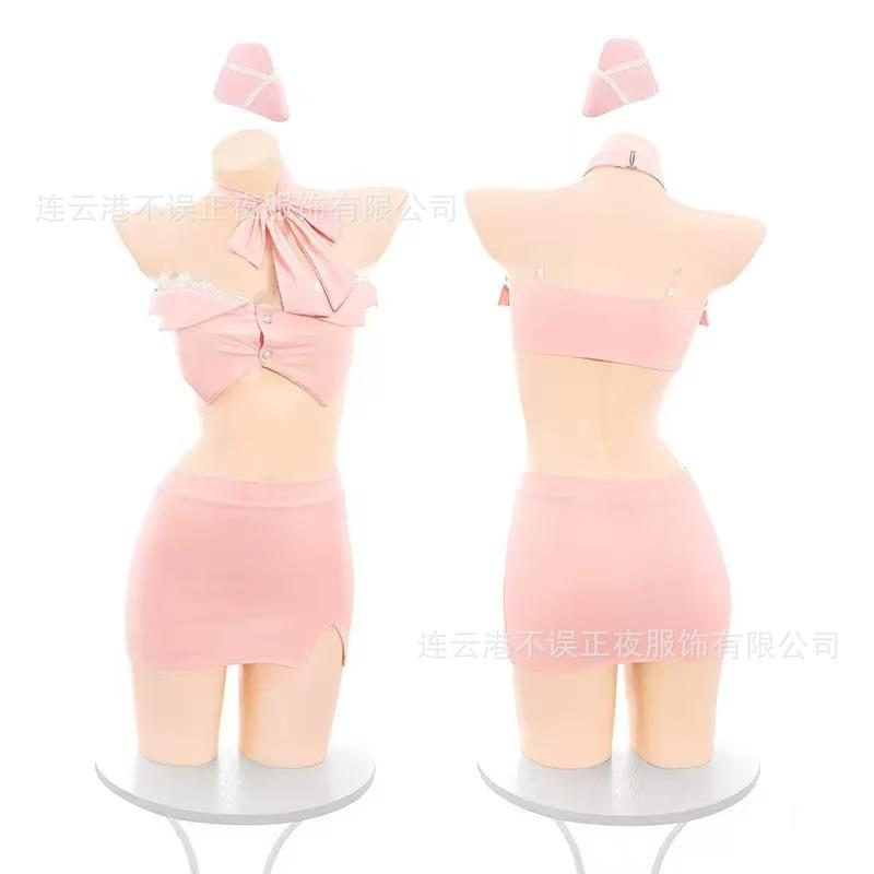 Lianyungang Erotic Underwear Sexy Stewardess Uniform Pure Lace Sleeping Clothes Qqny Seduction Suit