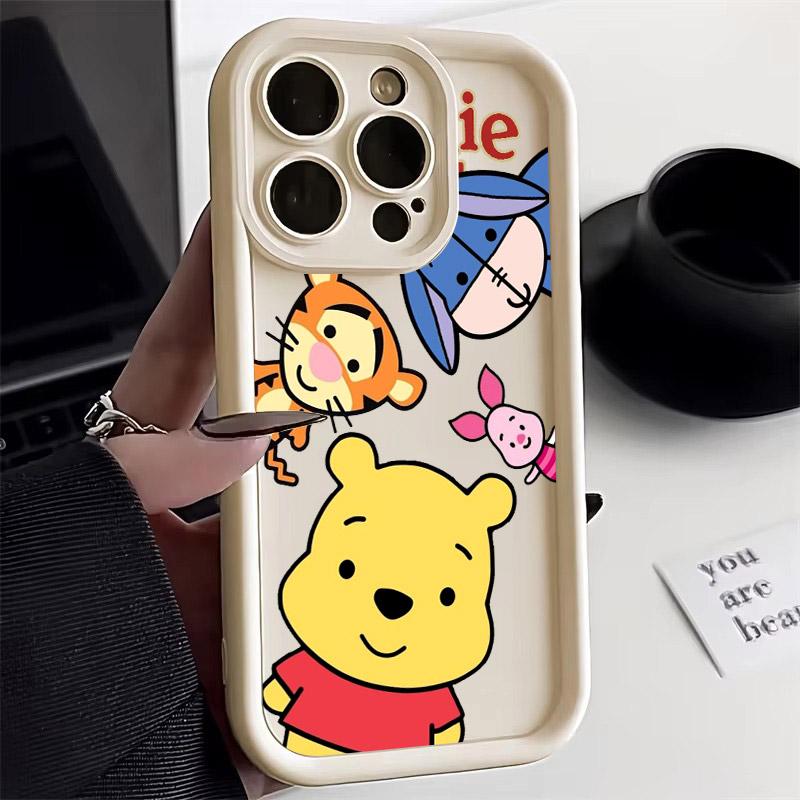 Winnie Pooh Friends Cute Phone Case For iPhone 17E 11 12 13 14 15 16 17 Pro Max Fundas 17 Air Plus 16e Mini Silicone Back Cover