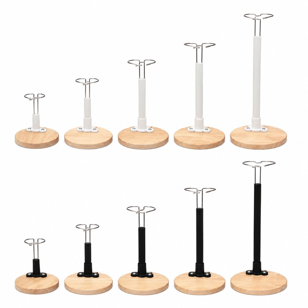 Metal Wire Support Doll Support Holder Wooden Base Doll Stand Figure Display Stand Collectibles