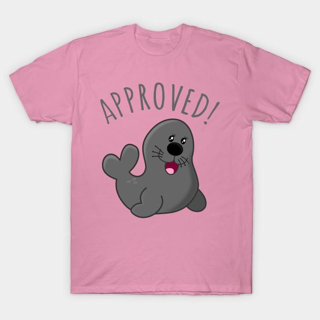 T Shirt Women Approved Seal Of Approval Harajuku Print Kawaii Tshirt Summer Short Sleeve Female T-Shirt Top Tee